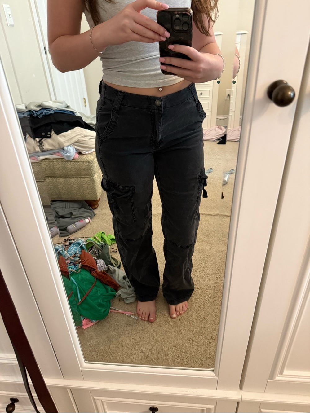 American Eagle Outfitters Black Pants with Interior Brand Tag